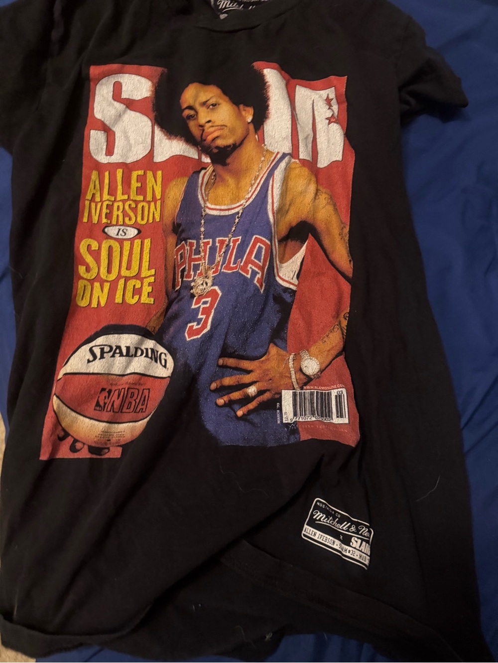 Mitchell & Ness Black Allen Iverson  Soul on Ice' Graphic Tee size small